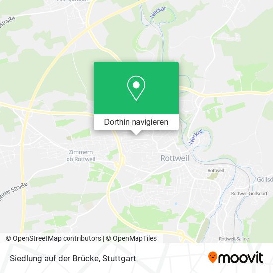 Siedlung auf der Brücke Karte