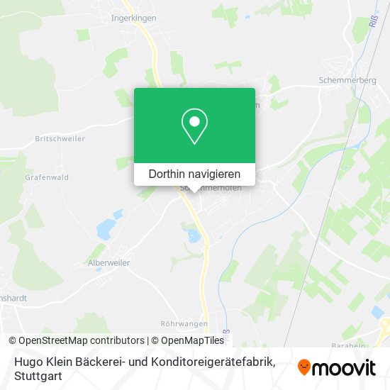 Hugo Klein Bäckerei- und Konditoreigerätefabrik Karte