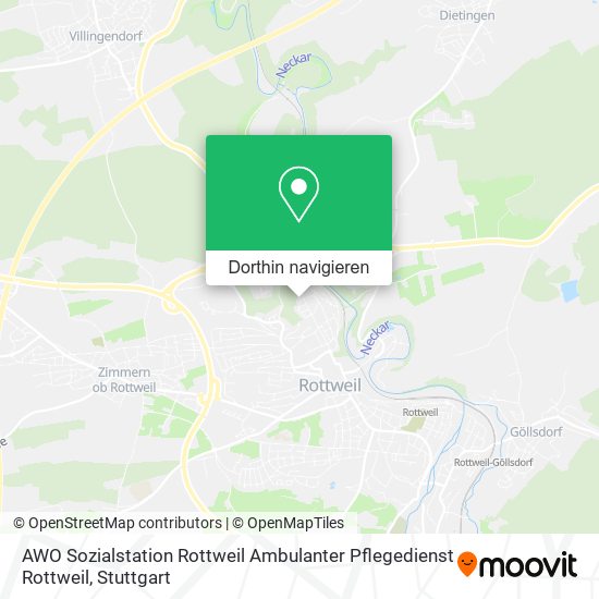 AWO Sozialstation Rottweil Ambulanter Pflegedienst Rottweil Karte