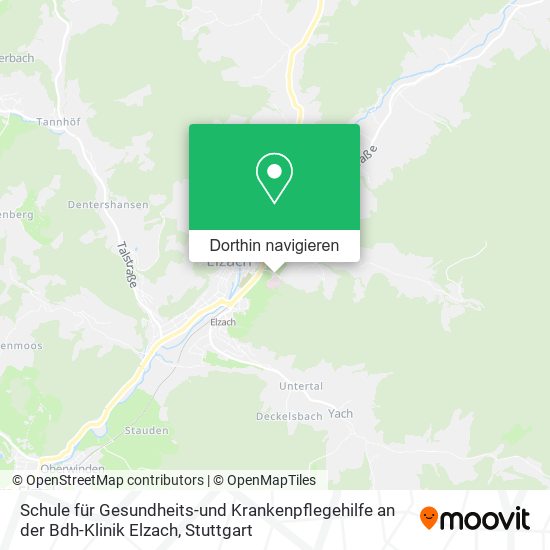 Schule für Gesundheits-und Krankenpflegehilfe an der Bdh-Klinik Elzach Karte