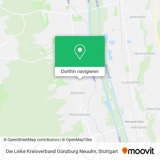 Die Linke Kreisverband Günzburg Neuulm Karte