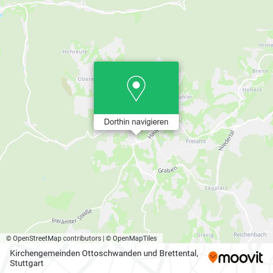 Kirchengemeinden Ottoschwanden und Brettental Karte