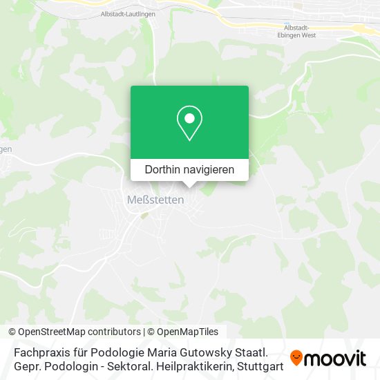 Fachpraxis für Podologie Maria Gutowsky Staatl. Gepr. Podologin - Sektoral. Heilpraktikerin Karte