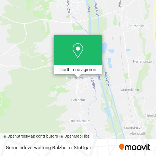 Gemeindeverwaltung Balzheim Karte