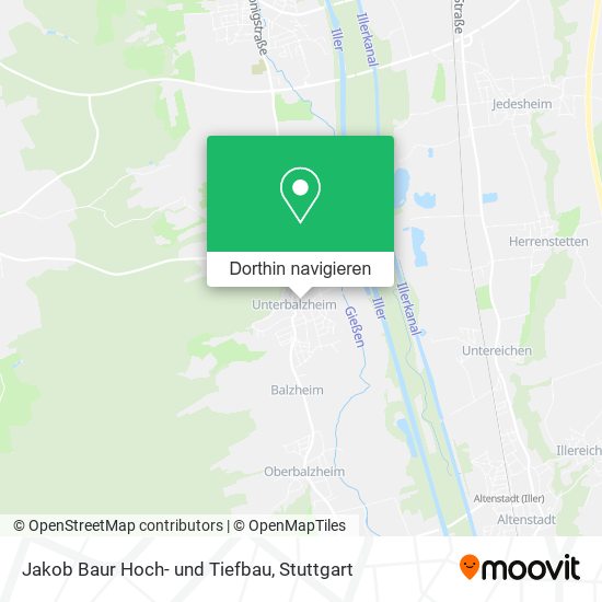 Jakob Baur Hoch- und Tiefbau Karte