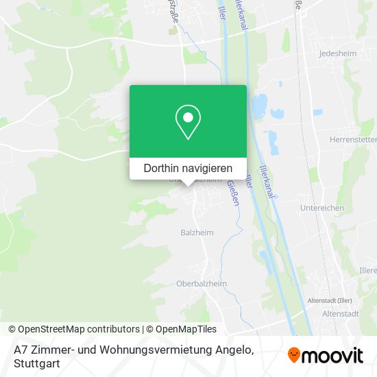 A7 Zimmer- und Wohnungsvermietung Angelo Karte
