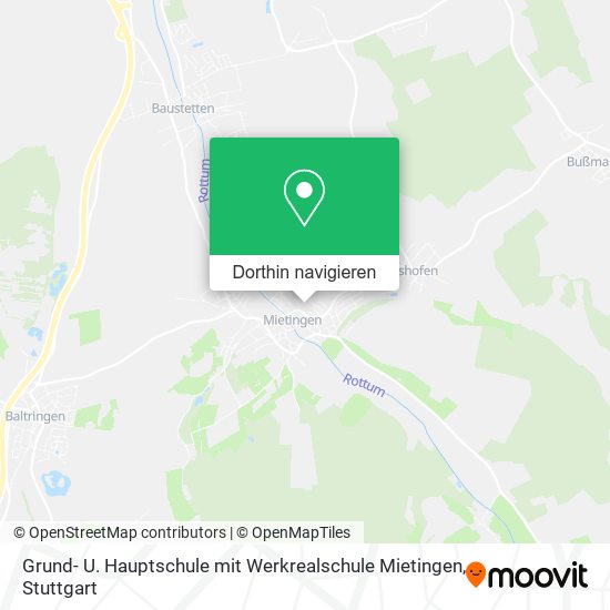Grund- U. Hauptschule mit Werkrealschule Mietingen Karte