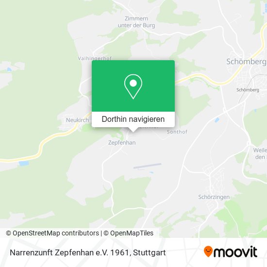 Narrenzunft Zepfenhan e.V. 1961 Karte