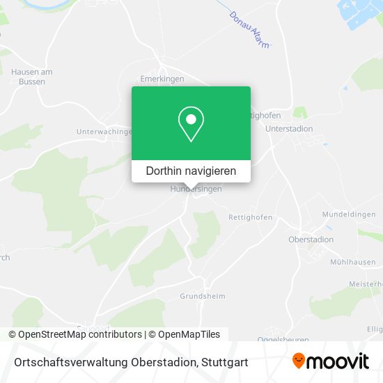 Ortschaftsverwaltung Oberstadion Karte