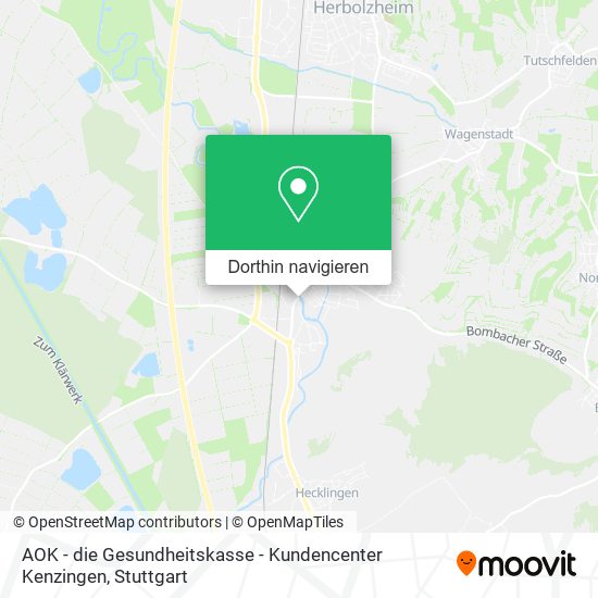 AOK - die Gesundheitskasse - Kundencenter Kenzingen Karte