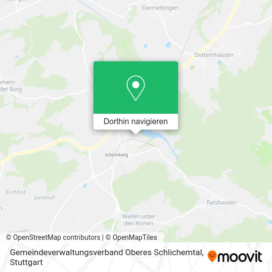 Gemeindeverwaltungsverband Oberes Schlichemtal Karte