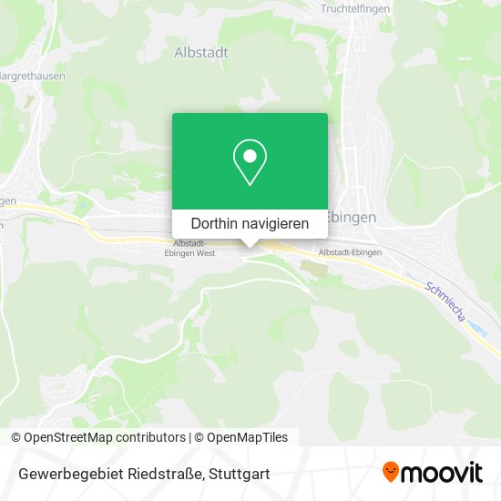 Gewerbegebiet Riedstraße Karte