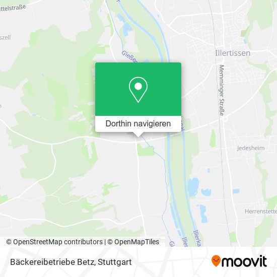 Bäckereibetriebe Betz Karte