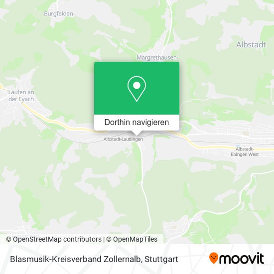 Blasmusik-Kreisverband Zollernalb Karte