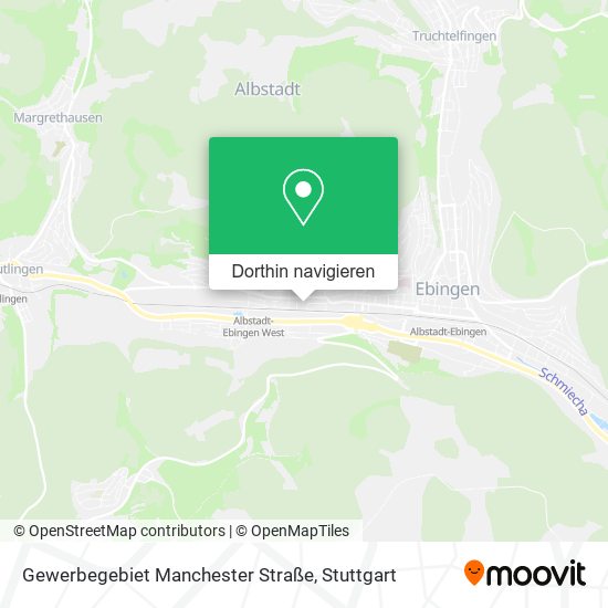 Gewerbegebiet Manchester Straße Karte