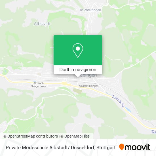 Private Modeschule Albstadt/ Düsseldorf Karte