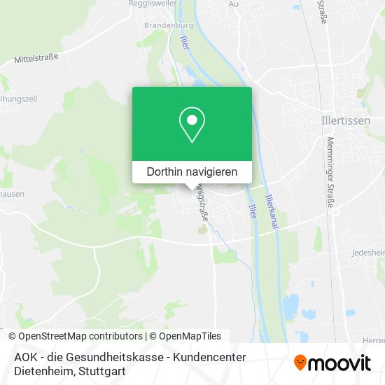 AOK - die Gesundheitskasse - Kundencenter Dietenheim Karte