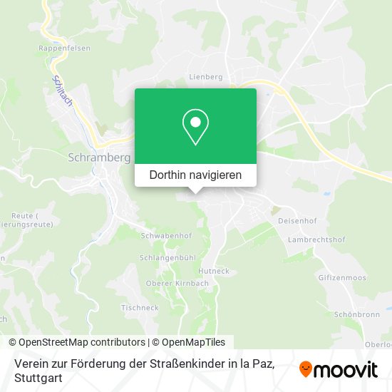 Verein zur Förderung der Straßenkinder in la Paz Karte