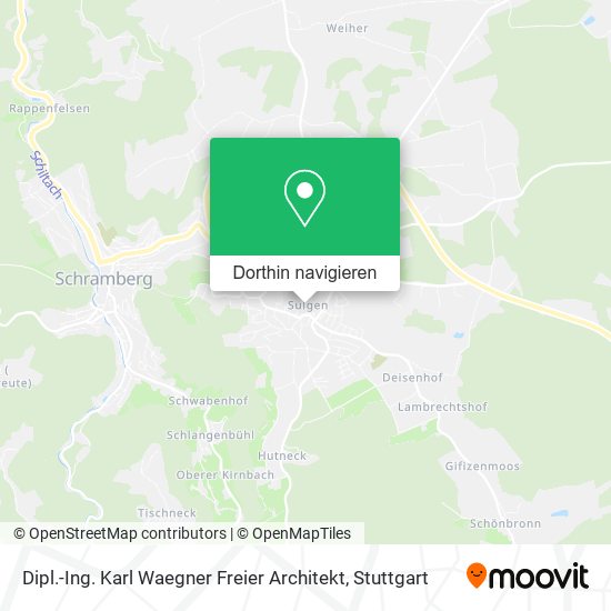 Dipl.-Ing. Karl Waegner Freier Architekt Karte