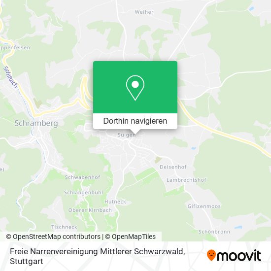 Freie Narrenvereinigung Mittlerer Schwarzwald Karte