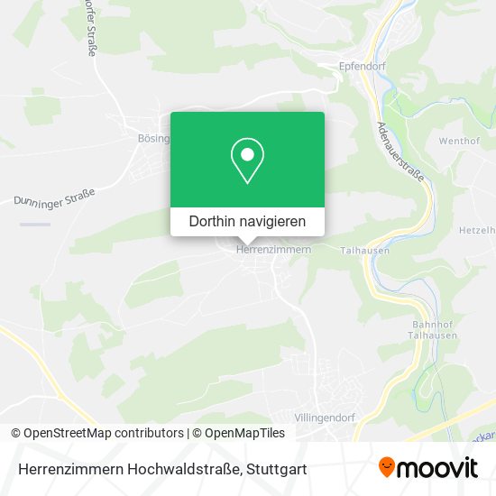 Herrenzimmern Hochwaldstraße Karte