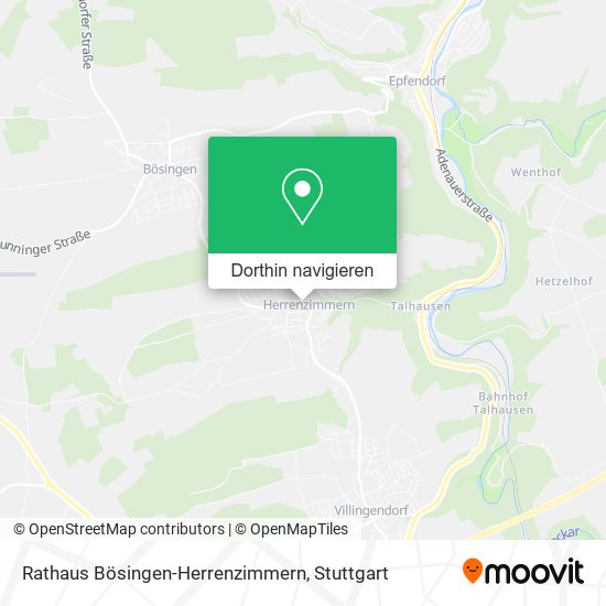 Rathaus Bösingen-Herrenzimmern Karte