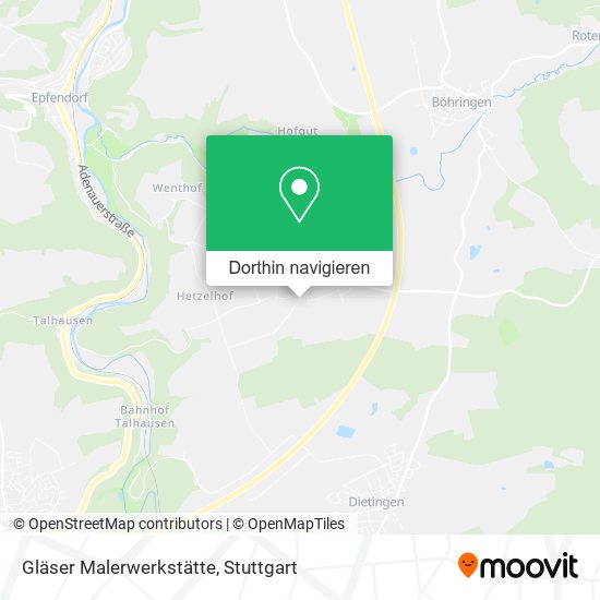 Gläser Malerwerkstätte Karte