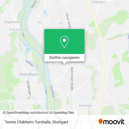 Tennis Clubheim Turnhalle Karte