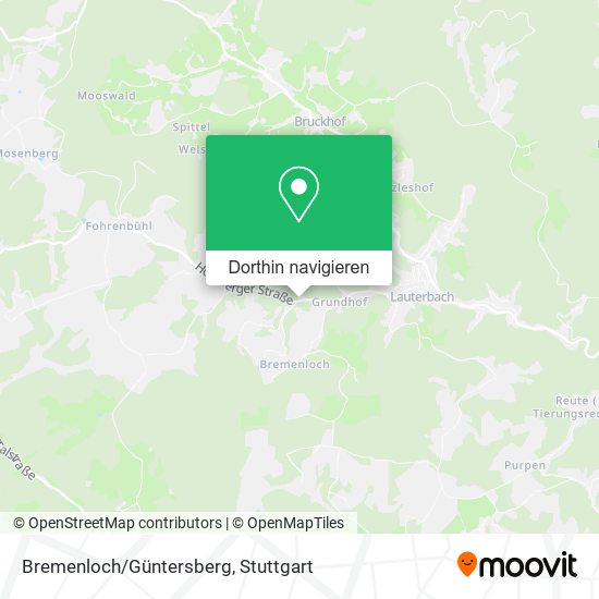 Bremenloch/Güntersberg Karte