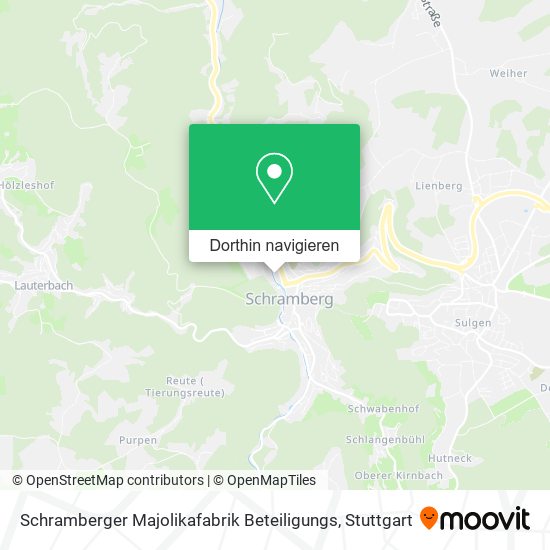 Schramberger Majolikafabrik Beteiligungs Karte