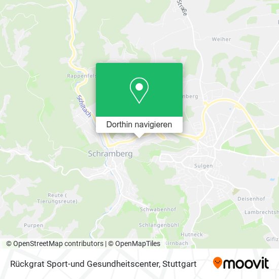 Rückgrat Sport-und Gesundheitscenter Karte
