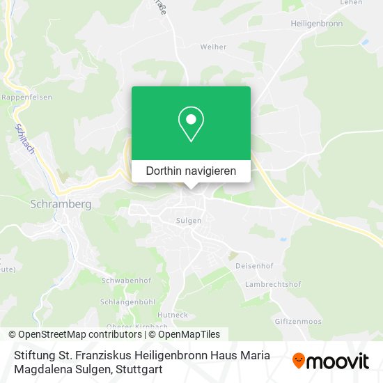 Stiftung St. Franziskus Heiligenbronn Haus Maria Magdalena Sulgen Karte