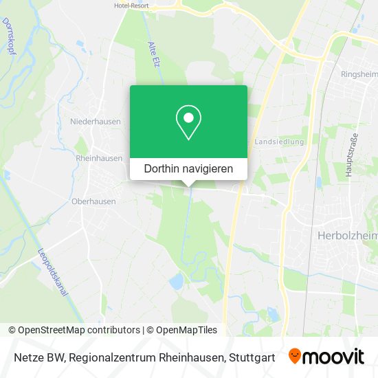 Netze BW, Regionalzentrum Rheinhausen Karte