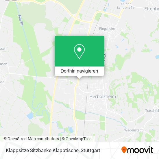 Klappsitze Sitzbänke Klapptische Karte