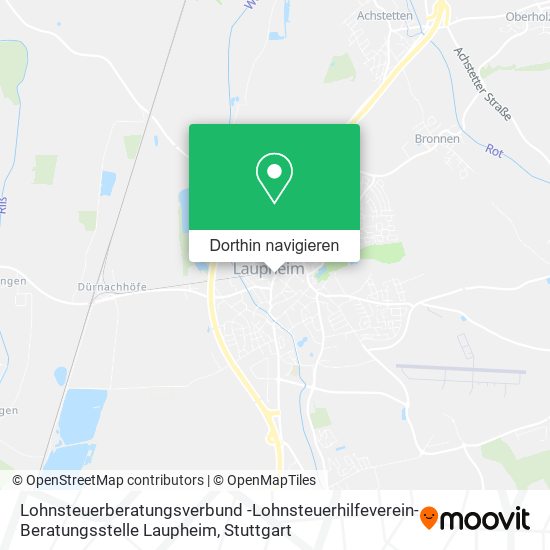 Lohnsteuerberatungsverbund -Lohnsteuerhilfeverein- Beratungsstelle Laupheim Karte