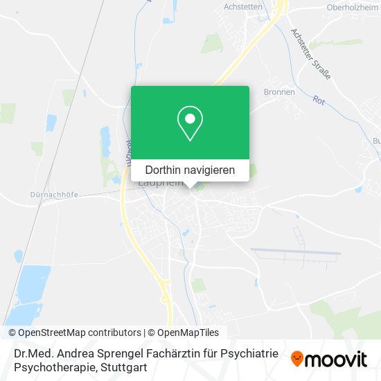 Dr.Med. Andrea Sprengel Fachärztin für Psychiatrie Psychotherapie Karte