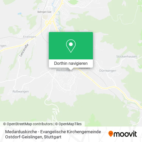 Medarduskirche - Evangelische Kirchengemeinde Ostdorf-Geislingen Karte