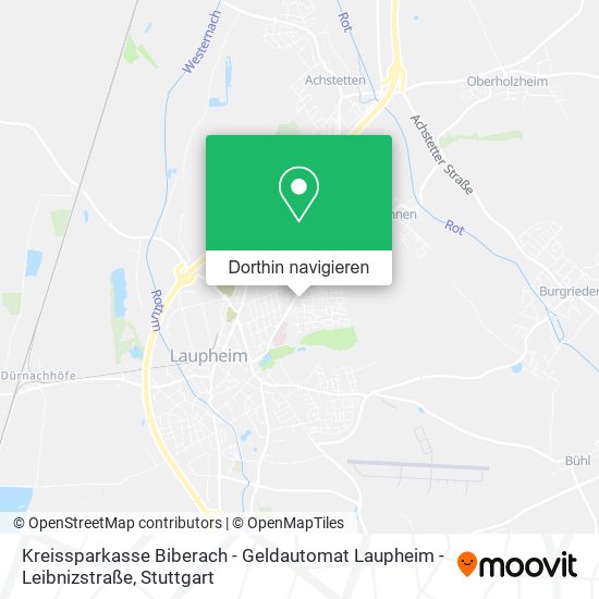 Kreissparkasse Biberach - Geldautomat Laupheim - Leibnizstraße Karte