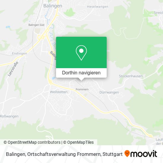 Balingen, Ortschaftsverwaltung Frommern Karte