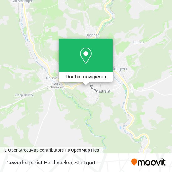 Gewerbegebiet Herdleäcker Karte