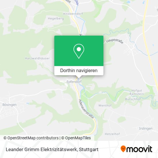 Leander Grimm Elektrizitätswerk Karte