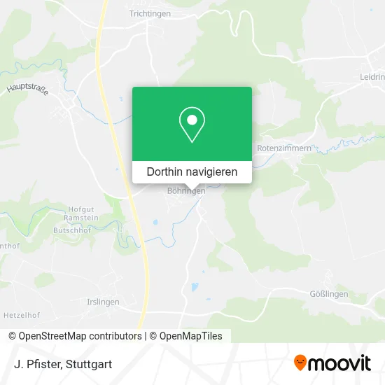 J. Pfister Karte