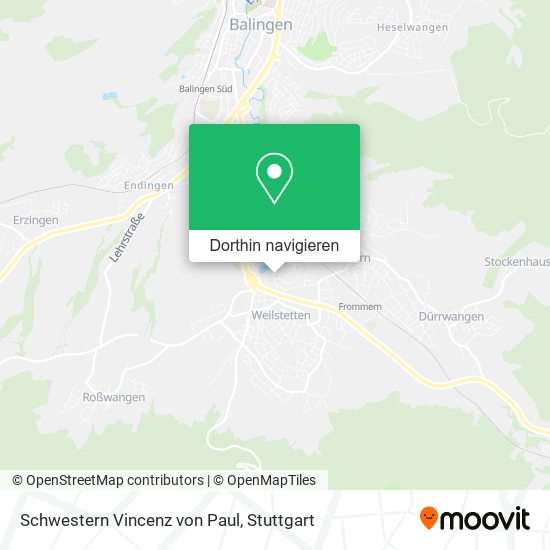 Schwestern Vincenz von Paul Karte