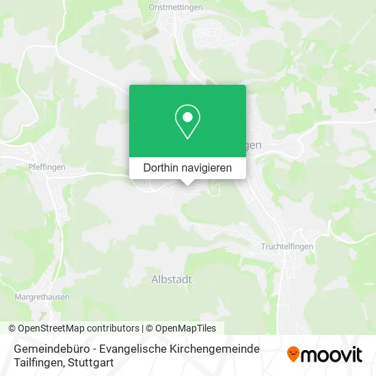 Gemeindebüro - Evangelische Kirchengemeinde Tailfingen Karte