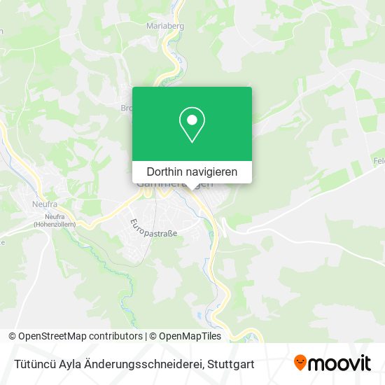 Tütüncü Ayla Änderungsschneiderei Karte