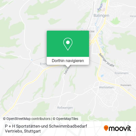 P + H Sportstätten-und Schwimmbadbedarf Vertriebs Karte