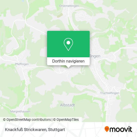 Knackfuß Strickwaren Karte