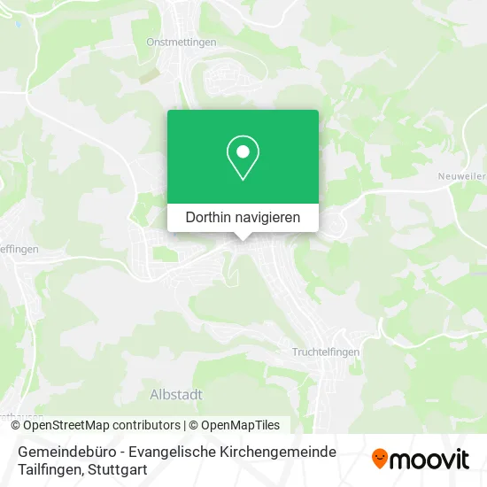 Gemeindebüro - Evangelische Kirchengemeinde Tailfingen Karte