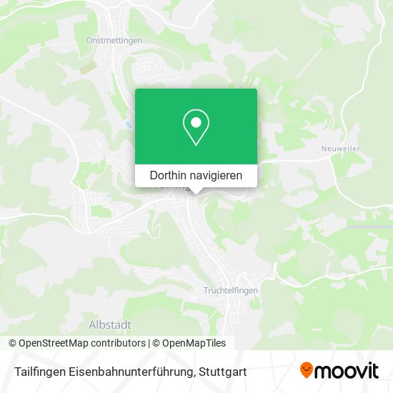 Tailfingen Eisenbahnunterführung Karte