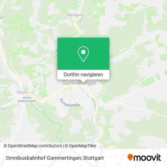 Omnibusbahnhof Gammertingen Karte